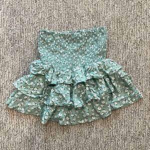 Women’s Forever 21 Green Floral Skirt- size small